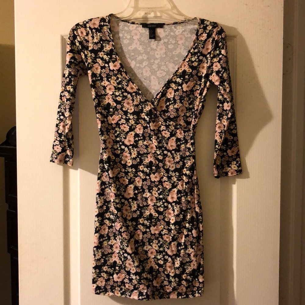 Tight mini floral dress